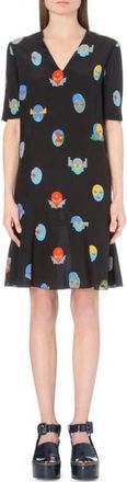 Stella McCartney Superhero Print Silk Dress Size S