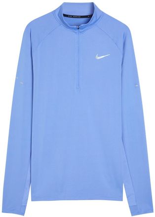 Nike Dri-fit Quarter-zip Stretch-jersey Running top - Blue - XL