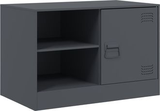 vidaXL Vidaxl - Mueble Para Tv De Acero Gris Antracita 67x39x44 Cm