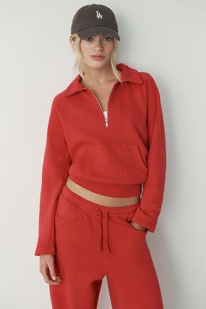 Sundry 100% Cotton Half Zip Sweatshirt