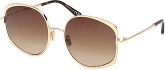 Tom Ford FT1349 ABBEY-02 30F Womens Sunglasses Gold Size 58
