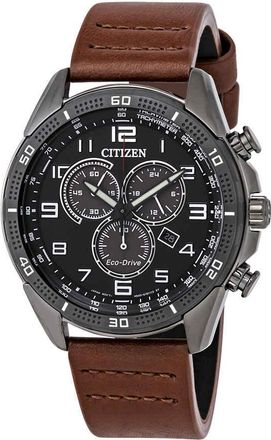 Citizen AR Eco-Drive Chronograph Black Dial Mens Watch AT2447-01E