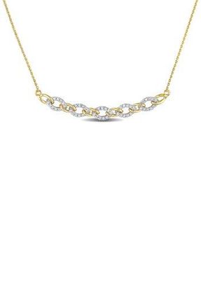 Delmar Diamond Oval Link Necklace - 0.15ct. in Gold at Nordstrom Rack