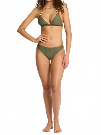 Sea Level Australia Caracus Tri Halter Bikini Top In Khaki