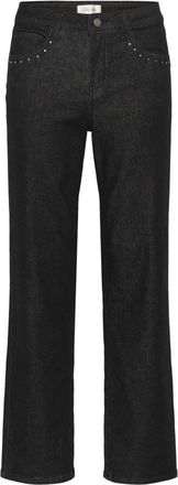 Cream Straight Jeans - Dames - Regular Fit Jeans - Zwart - W24 L32 - Denim - Jeans