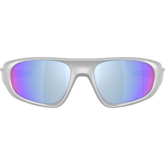 Oakley Neoforma 60mm Prizm Polarized Oval Sunglasses in Silver /Prizm Deep Water at Nordstrom