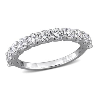 Mimi & Max Created Forever 1/4ct to 2 1/2ct TDW Lab-Grown Diamond Anniversary Band Sterling Silver