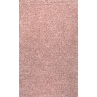 Jonathan Y Designs Haze Solid Low-Pile Area Rug in Pink at Nordstrom, Size 5Ft 0In X 8Ft 0In