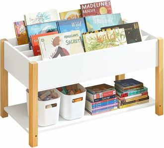SoBuy Sobuy - Children Kids Bookcase Book Shelf Toy Shelf Storage Display Shelf Rack Organizer,KMB35-W