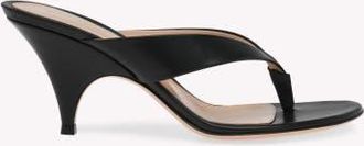 Gianvito Rossi Sofia Thong Mule in Black Calf Leather at Nordstrom, Size 34