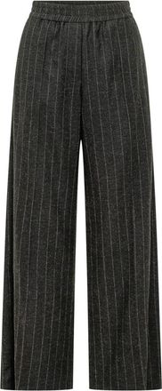 Brunello Cucinelli Black Relaxed Stripes Elasticated Pants
