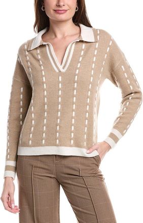 Elie Tahari Cashmere Polo Sweater