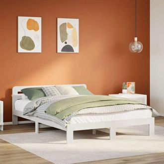 vidaXL Vidaxl - Estructura De Cama Sin Colch&oacute;n Madera Maciza De Pino 160x200 Cm