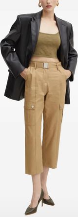 Pinko logo-jacquard top - Green