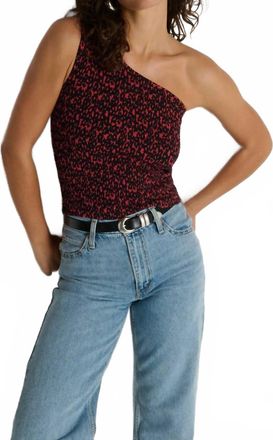 Nation Ltd Sunny One Shoulder Tank Top In Dancing Floral Flora