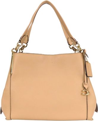 Coach Beige Leather Tote Bag (Pre-Owned)