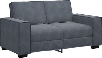 vidaXL Vidaxl - Divano A 2 Posti Grigio Scuro 120 Cm In Velluto