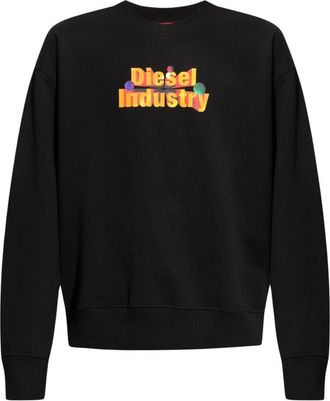 Diesel S-Macs-L1 Sweatshirt - Heren - Sweatshirts - Zwart - M - Katoen - Hoodies & sweatvesten
