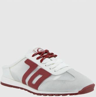 Back70 Womens Venice Backless Sneakers In White Scarlet