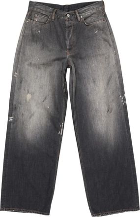 Acne Studios paint-splatter jeans - unisex - Organic Cotton - 44 - Black