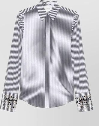Sportmax striped shirt long sleeves point collar