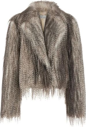 Giuseppe Di Morabito Jassen, Dames, Grijs, S, Polyester, Eco Fur Lange Haar