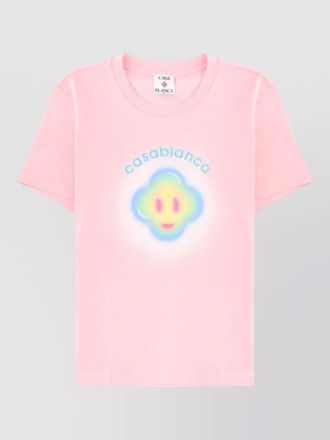 Casablanca crew neck graphic short sleeve top