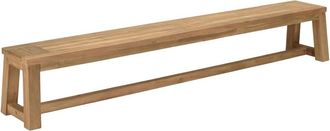 Macabane Banco de jard&iacute;n de madera de teca reciclada de 270x35 cm