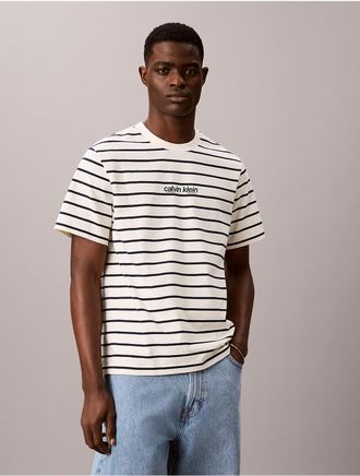 Calvin Klein Jeans Calvin Klein Mens Logo Graphic Stripe Relaxed T-Shirt - Multi - 2XL