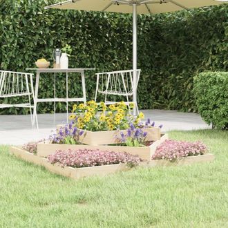 vidaXL Vidaxl - Jardinera De Madera Maciza De Pino 112x112x27 Cm