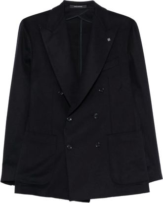 Tagliatore Blazer doppiopetto con applicazione - Blu
