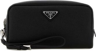 Prada Black Leather Beauty Case