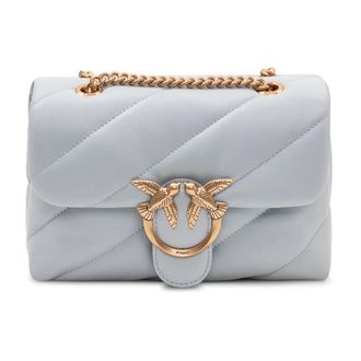 Pinko Shoulder Bags, female, Blue, Size: ONE SIZE Love Puff Mini Shoulder Bag