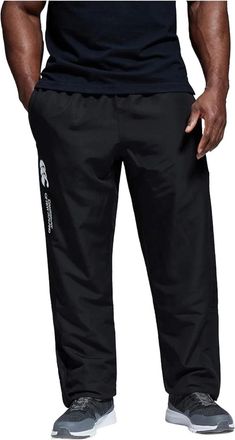 Canterbury Of New Zealand Heren Stadion Tracksuit Broek met open zoom (Zwart)