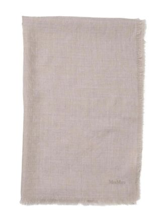 Max Mara Magico sjaal met franje - Beige