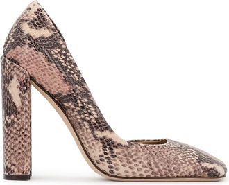 Kazar Dierenmotief reli&euml;flederen pumps - Dames - Pumps - Roze - 41 EU - Leer - Schoenen