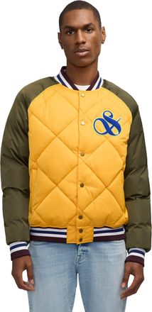Scotch & Soda Scotch & Soda Mens Yrachie Quilted Varsity Bomber Jacket With Raglan Sleeves