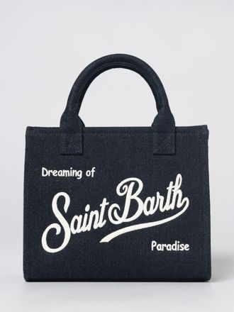 MC2 Saint Barth Borsa Vanity in twill di cotone con logo ricamato