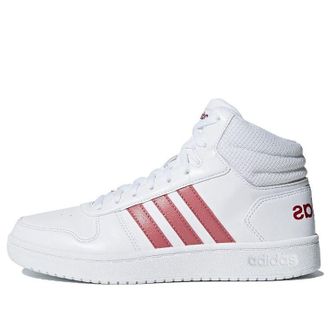 adidas (WMNS) adidas Hoops 2.0 Mid White Purple Red B42101