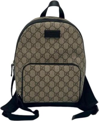 Gucci Pre-owned Vintage Rugzak - Dames - Vintage Rugzakken - Beige - ONE Size - Leer - Vintage