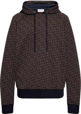 Moncler monogram-pattern hoodie - Brown