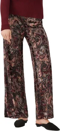 Karen Kane Velvet Burnout Wide Leg Pants in Print at Nordstrom, Size X-Small
