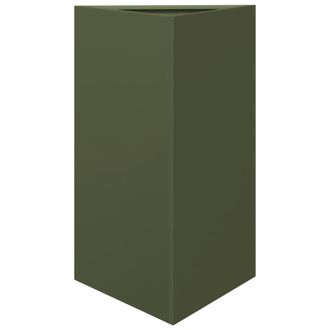 vidaXL Jardinera Triangular Acero Verde Oliva 50x43x75 Cm Vidaxl