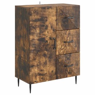 vidaXL Aparador Roble Ahumado 66 X 34,5 X 89,5 Cm Madera De Ingenier&iacute;a Vidaxl