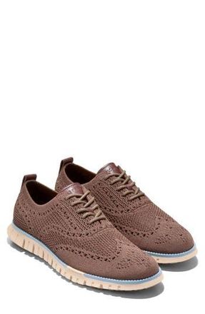 Cole Haan ZER&Oslash;GRAND Remastered Stitchlite Wingtip Oxford in Deep Olive /Forever Blue at Nordstrom Rack, Size 10.5
