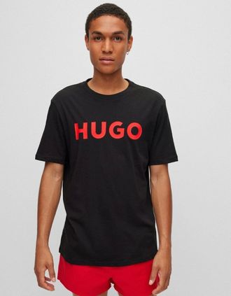 HUGO BOSS Mens HUGO Dulivio Mens T-Shirt NOS - Black 001 - Size: 36