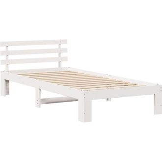 vidaXL Estructura De Cama Blanco 100 X 200 Cm Madera Maciza De Pino Vidaxl