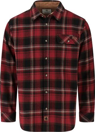 Legendary Whitetails Mens Buck Camp Flannel, Long Sleeve Plaid Button Down Casual Shirt, Corduroy Cuffs, Buck Forest Plaid, XL