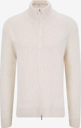 Gran Sasso Zopfstrick-Kaschmircardigan mit Stehkragen