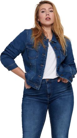 Only Carmakoma Womens Carwespa Life MBD Noos Denim Jacket, Medium Blue Denim, 18 UK